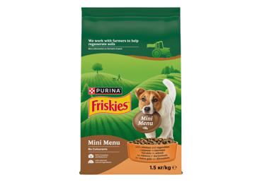Sausas mažų veislių šunų ėdalas FRISKIES su vištiena, 1500 g