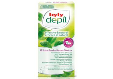 Полоски для депиляции области бикини BYLY DEPIL MINT&GREEN TEA, 12 шт.