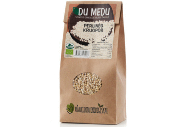 Ekologiškos perlinės kruopos DU MEDU, 500 g