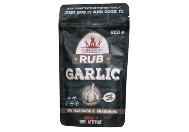 Prieskonių mišinys POPPAMIES GARLIC RUB, 200 g