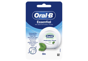 Dantų siūlas ORAL-B Essential, Waxed Mint, 50 m