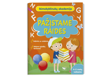 Knyga PAŽĮSTAME RAIDES. 4-5 M. VAIKAMS, 1 vnt.