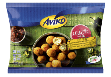 Šaldyti sūrio rutuliukai AVIKO su Chalapos paprikomis, 300 g