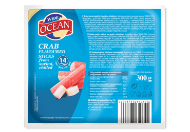 Krabų lazdelės iš surimio WIDE OCEAN, 300 g