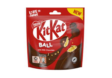 Traškūs rutuliukai KIT KAT padengti pieniniu šokoladu, 140 g