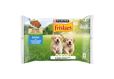 Šunų ėdalas FRISKIES JUNIOR su vištiena ir morkomis, 340 g