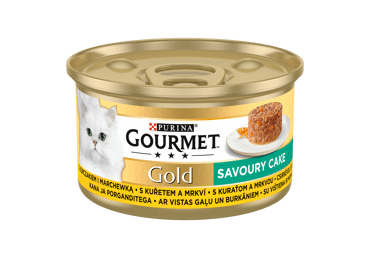 Kons.visav.kačių ėd.GOURMET GOLD SAVOURY su vištiena, mork., 85 g