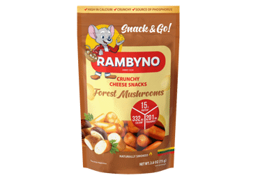 Растопленный копченый сыр с лесными грибами RAMBYNO, 45% жира, 75 г