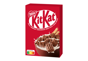 Pusryčių dribsniai NESTLE KIT KAT, kakavos skonio, 330 g