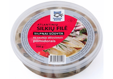 Филе сельди кусочками с вялеными помидорами в масле, 200 g