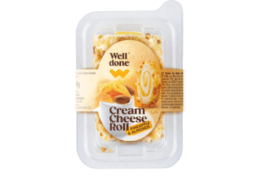Cream cheese roll with almonds and pineapples WELL DONE, 67%, 100 g