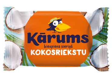 Glaistytas varškės sūrelis KARUMS su kokosais, 22,5 % rieb., 45 g