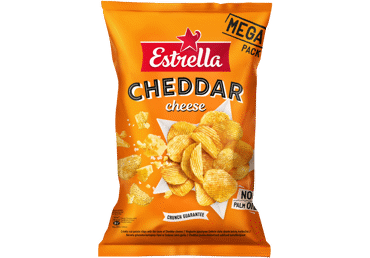 Vingiuotai pjaust. bulvių traškučiai ESTRELLA, čederio sk., 250 g