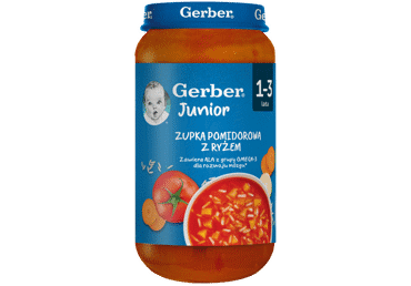 Pamidorinė sriuba GERBER su ryžiais, 250 g