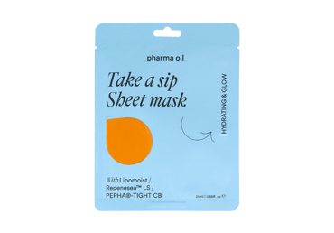 Lakštinė veido kaukė PHARMA OIL TAKE A SIP, 1 vnt.