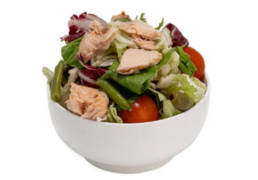 Salad with steamed salmon, 1 kg
