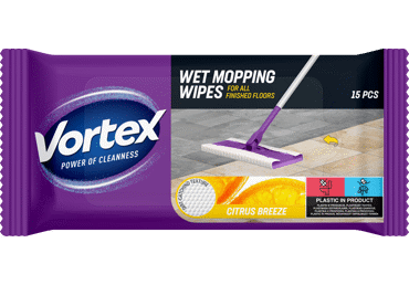 VORTEX Wet Mopping Wipes Citrus Breeze 15 pcs. /Cloths