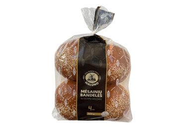 MALŪNO mėsainių bandelės su sezamais, 320 g