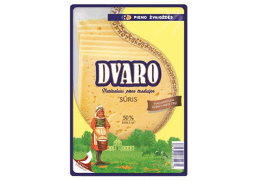Ферментированный сыр DVARO (ломтики), 50% жира, 150 г