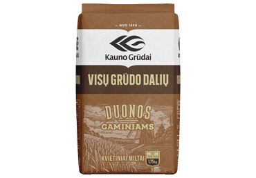 Viso grūdo dalių kvietiniai miltai KAUNO GRŪDAI, 1.75 kg