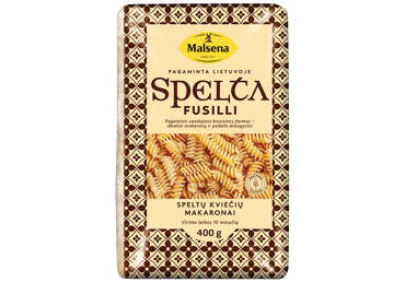 Speltų kviečių makaronai MALSENA (sraigteliai), 400 g