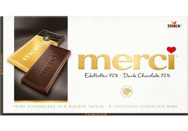 Juodasis šokoladas (72 %) MERCI, 100 g