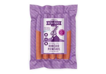 Boiled ROKIŠKIO milk sausages, I grade, 250 g