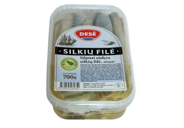 Silpnai sūdyta silkių filė su aliejumi DESĖ, 700 g