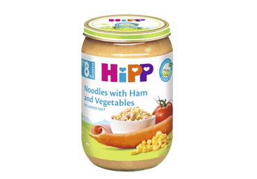 Organic pasta HIPP with ham and vegetables, from 8 months, 220 g