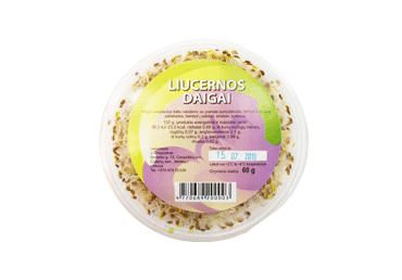 Liucernų daigai, 60 g