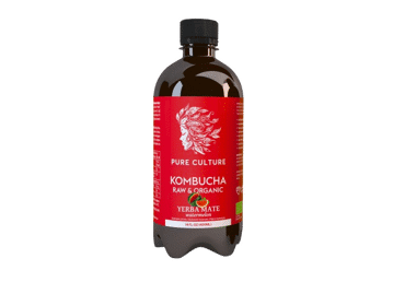 Ekologiška YERBA MATE arbatos gėrimas KOMBUCHA, arbūzų skonio, 400 ml