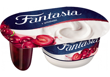 Jogurtas su vyšniomis FANTASIA, 5,3 % rieb., 118 g