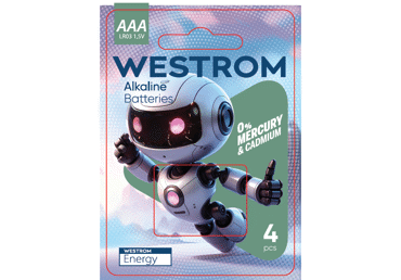 Elementai WESTROM AAA, LR03, 1,5 V, 4 vnt., 4 vnt.