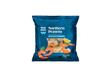 Frozen northern pink shrimp WELL DONE, 225 g
