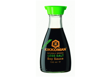 Soy sauce KIKKOMAN LESS SALT (with dispenser), 150 ml