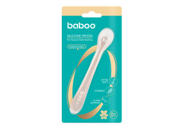 Silikoninis šaukštelis BABOO (nuo 6 mėn.), 1 vnt.