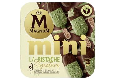 Edible Ice Cream MAGNUM MINI, Pistachio Flavor, 258 g