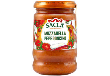 Aitriųjų paprikų ir mocarelos padažas SACLA, 190 g