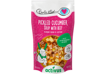 Raugintų agurkų sriuba su jautiena ACTIVUS, 400 g