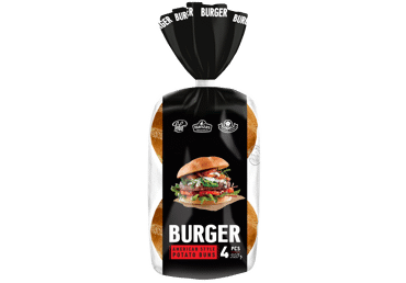 Atitirpintos amerikietiško stiliaus mėsainių bandelės, 320 g