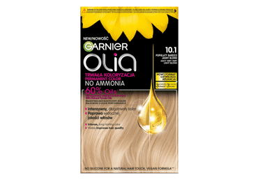 Garnier Olia 10.1, labai šviesi pelenų blondinė. 