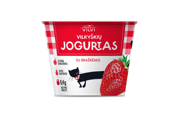 Yogurt with strawberries VILVI, 3.6% fat, 200 g