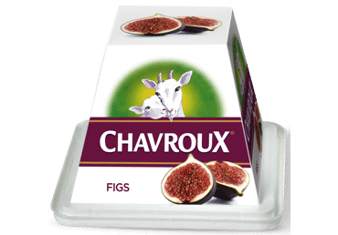 Ožkų pieno sūris CHAVROUX FIGS su figomis, 48 % rieb. s. m., 150 g