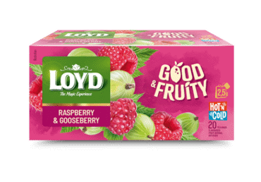 Fruit tea LOYD, raspberry and gooseberry flavor, 50 g
