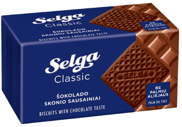 Sausainiai SELGA, šokolado skonio, 180 g