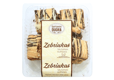 GARLIAVOS DUONOS sausainiai ZEBRIUKAI, 300 g