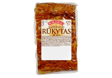 Smoked ROKIŠKIS cheese, 43% fat, 1 kg