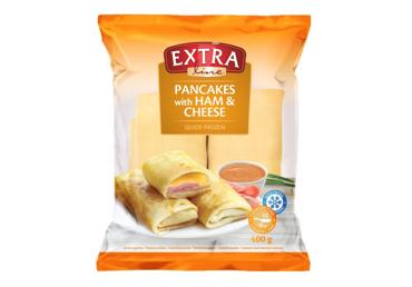 Frozen pancakes EXTRA LINE with ham and cheese filling, 400 g