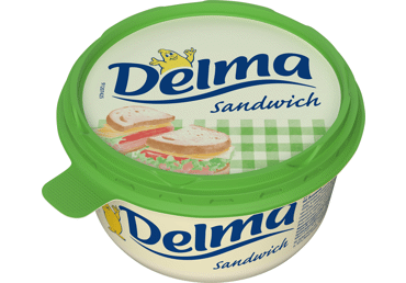 Margarinas sumuštiniams DELMA, 20 % rieb., 450 g