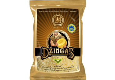 Tarkuotas kietasis sūris DŽIUGAS, brand. 24 mėn., 40 % rieb., 40 g